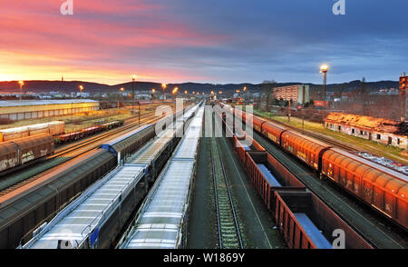 Güterzüge - Cargo Transport Stockfoto