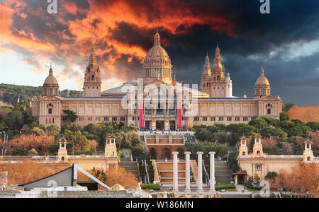 MNAC Museum am Montjuic in Barcelona, Spanien Stockfoto