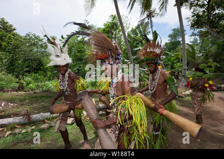 Traditionelle Sing Sing von Kofure, Tufi, Oro Provinz, Papua Neu Guinea Stockfoto