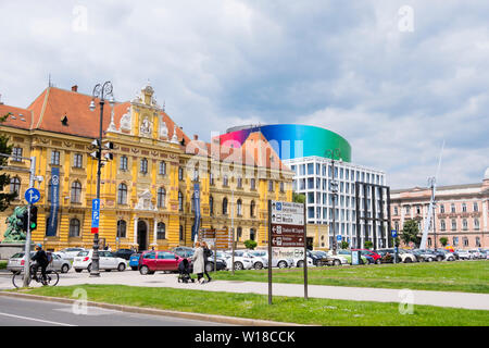 Trg Republike Hrvatske, ehemals Trg Marsala Tita, Donji Grad, Zagreb, Kroatien. Stockfoto