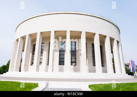 Hrvatsko drustvo likovnih umjetnika, Haus der kroatischen Kunst, Trg zrtava fasizma, Donji Grad, Zagreb, Kroatien. Stockfoto