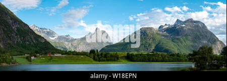 Romsdal Tal, Molde, Norwegen. Stockfoto