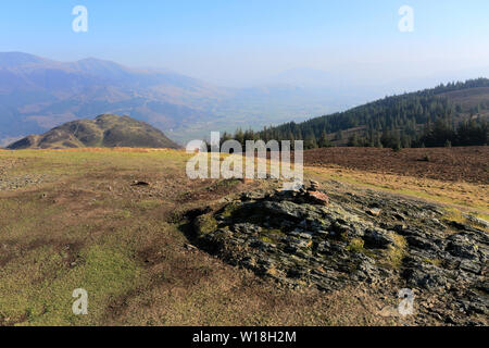 Der Gipfel des Lords Sitz fiel, Bassenthwaite Lake, Keswick, Lake District National Park, Cumbria, England, Großbritannien Stockfoto