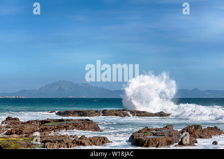 Schönen unberührten Strände von Andalusien, Valdevaqueros in Tarifa Stockfoto