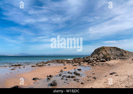 Schönen unberührten Strände von Andalusien, Valdevaqueros in Tarifa Stockfoto