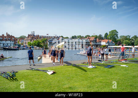 Henley auf Themse, England, Vereinigtes Königreich, 28. Juni 2019, Henley Royal Regatta Qualifier, Time Trial, Henley, [© Peter SPURRIER/Intersport Stockfoto