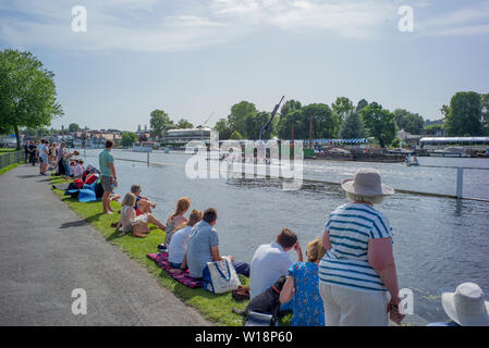 Henley auf Themse, England, Vereinigtes Königreich, 28. Juni 2019, Henley Royal Regatta Qualifier, Time Trial, Henley, [© Peter SPURRIER/Intersport Stockfoto