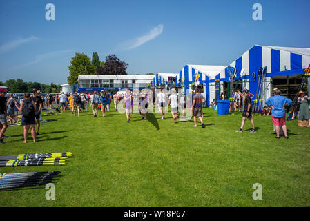 Henley auf Themse, England, Vereinigtes Königreich, 28. Juni 2019, Henley Royal Regatta Qualifier, Time Trial, Henley, [© Peter SPURRIER/Intersport Stockfoto