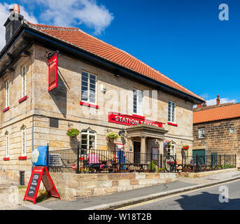 Die Station Tavern bei Grosmont Stockfoto