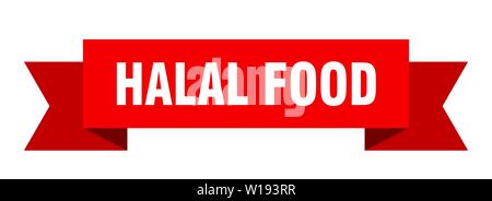 Halal Ribbon. halal isoliert unterzeichnen. halal Essen banner Stock Vektor