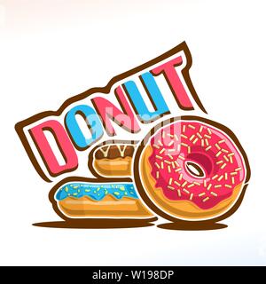 Vektor logo für Donut Stock Vektor