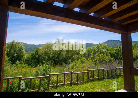 Landschaft. Pinilla del Valle, Provinz Madrid, Spanien. Stockfoto