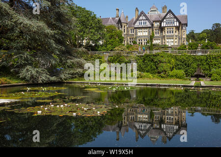 Wales Conwy Bodnant Haus & Garten Stockfoto