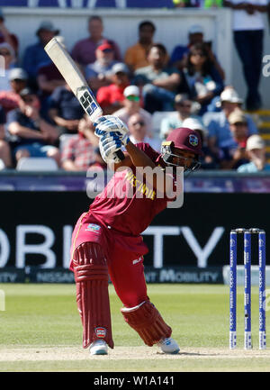 Emirate Riverside, Chester-le-Street, Durham, UK. 1. Juli 2019. ICC World Cup Cricket, Sri Lanka gegen Westinseln; Nicholas Pooran der West Indies Credit: Aktion plus Sport/Alamy leben Nachrichten Stockfoto