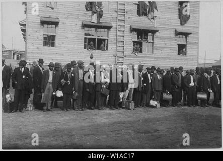 [African American] Truppen in Camp Devens, Massachusetts. Stockfoto