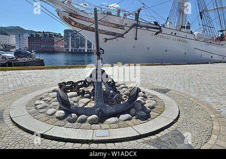 Anker Statsraad Lehmkuhl aus SS Stockfoto