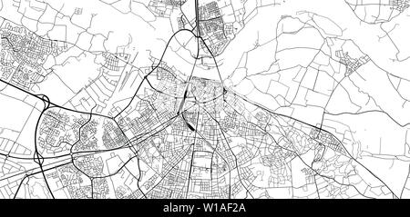 Urban vektor Stadtplan von Nijmegen, Niederlande Stock Vektor