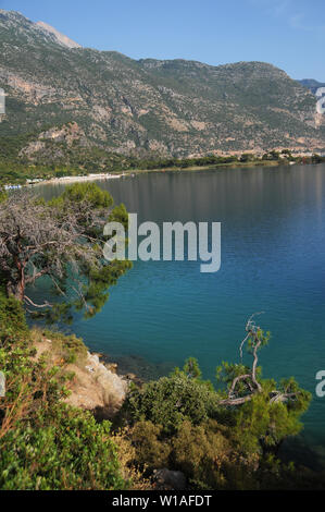 Blue Lagoon Nature Reserve, Oludeniz, Fethiye, Türkei. Stockfoto