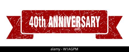 40. Jahrestag grunge Band. 40-jähriges Jubiläum. 40. Jahrestag banner Stock Vektor