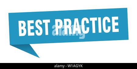Best practice Sprechblase. best practice best practice Banner anmelden. Stock Vektor