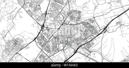 Urban vektor Stadtplan von Leiden, Niederlande Stock Vektor