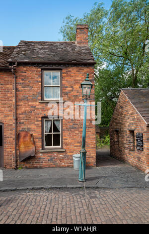 Das kleine Ende Reihenhaus, Black Country Living Museum Dudley GROSSBRITANNIEN Stockfoto