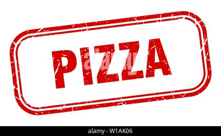 Pizza Stempel. pizza pizza Platz grunge unterzeichnen. Stock Vektor
