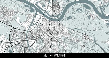Urban vektor Stadtplan von Nijmegen, Niederlande Stock Vektor