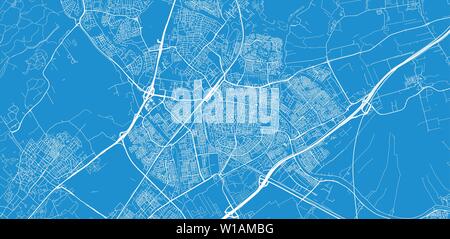 Urban vektor Stadtplan von Leiden, Niederlande Stock Vektor