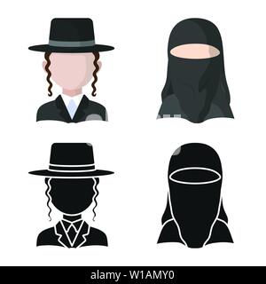Isoliertes Objekt der Nachahmer und Resident Symbol. Der Imitator und Kultur vektor Symbol für das Lager. Stock Vektor