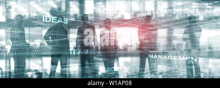 Abstrakte Geschäft Hintergrund Double Exposure mixed Media. Stockfoto