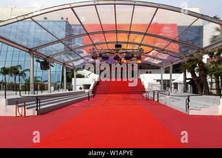 Eingang Film Festival Palast, Cannes, Cote d'Azur, Frankreich Stockfoto