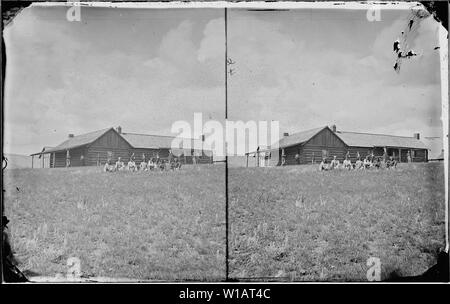 Apache Indianer und Soldaten Camp Apache Arizona Stockfoto