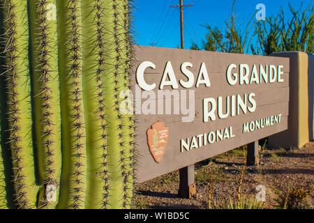 Casa Grande Ruins National Monument, Arizona Stockfoto