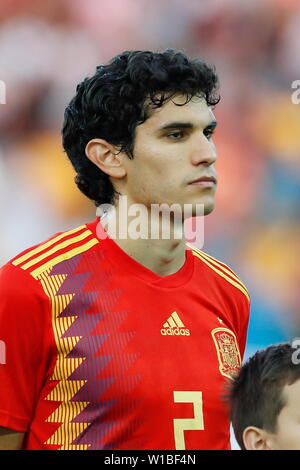 Udine, Italien. 30. Juni, 2019. Jesus Vallejo (ESP) Fußball: UEFA U-21 Europameisterschaft 2019 Finale zwischen Spanien U-21 2-1 Deutschland U-21 im Stadio Friuli in Udine, Italien. Credit: mutsu Kawamori/LBA/Alamy leben Nachrichten Stockfoto