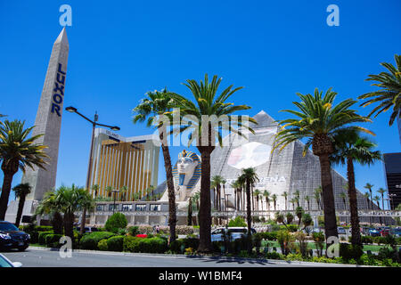 Esports Arena Fassade in Luxor Hotel & Casino, Las Vegas, Nevada, USA Stockfoto