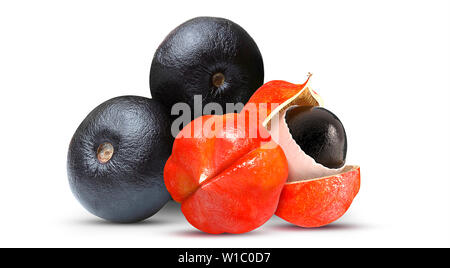 Acai Guarana und Obst Stockfoto