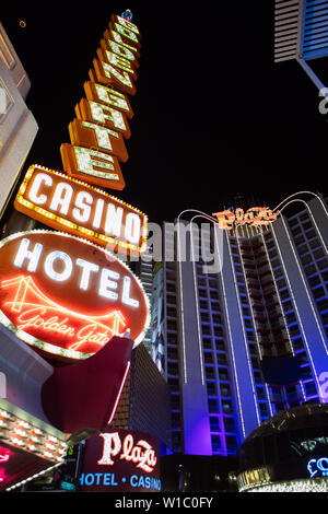 Golden Gate Casino und Hotel in Fremont Street Exprience in Las Vegas, Nevada, USA Stockfoto