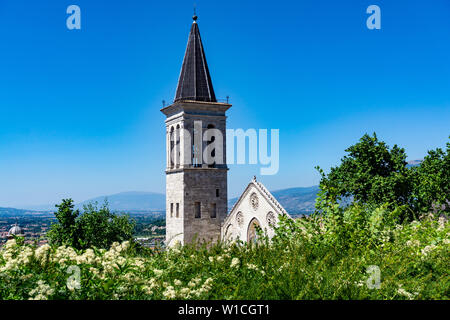 Blick auf den Dom von Spoleto in Umbrien, Italien. Stockfoto