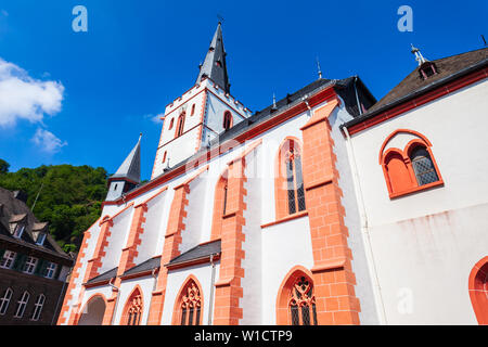 Stiftskirche oder Stiftskirche St. Goar ist eine evangelische Pfarrkirche in St. Goar in Deutschland Stockfoto