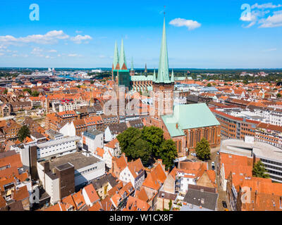 St. Petri Kirche ist eine evangelische Kirche in Lübeck, Deutschland Stockfoto