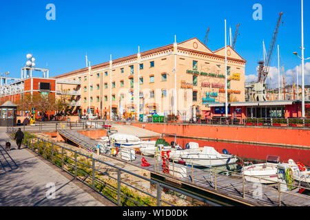 Genua, Italien - April 08, 2019: Die Stadt von Kindern und Jugendlichen oder La città dei bambini e dei ragazzi ist ein kinder Zentrum und Museum in Genua, Italien Stockfoto