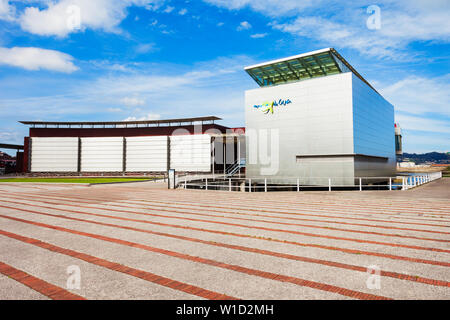 GIJON, SPANIEN - 25. SEPTEMBER 2017: Gijon Aquarium oder Acuario de Gijon ist eine der reichsten Aquarien im Norden Spaniens Stockfoto