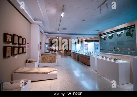 HUELVA, SPANIEN - 30. März, 2019: Blick auf das Museum von Huelva Exponate, in Spanien, Europa. Stockfoto