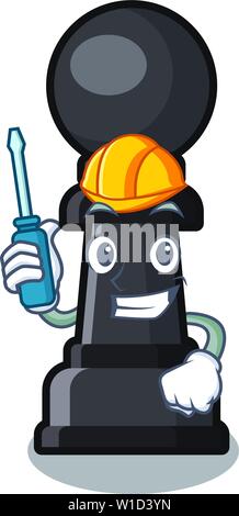 Automotive schach Bauer auf, die im Zeichensatz Stock Vektor