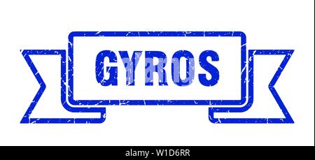 Gyros grunge Band. Gyros gyros Banner anmelden. Stock Vektor