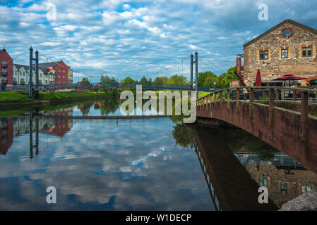 Exeter Quay oder am Kai im frühen Morgenlicht. Devon, England, UK. Stockfoto
