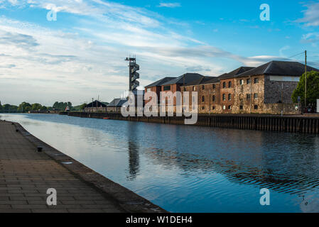 Exeter Quay oder am Kai im frühen Morgenlicht. Devon, England, UK. Stockfoto