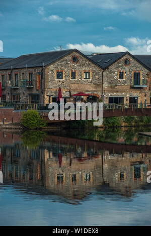 Exeter Quay oder am Kai im frühen Morgenlicht. Devon, England, UK. Stockfoto