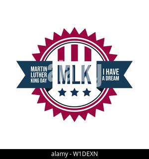 Martin Luther King Jr. Day label Vektor Bild Stock Vektor